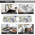 thumbnail image 6 of Botanical Blue Flowers and Birds 2PCS Faucet Absorbent Mat Kitchen Faucet Sink Splash Guard Microfiber Cloth Faucet Splash Catcher Water Absorbent Mat, Faucet Mat for Kitchen Sink 14x5i, 6 of 7