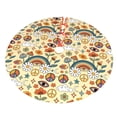 thumbnail image 3 of Kll 36" Christmas Tree Skirt 70s Hippie Style Xmas Tree Skirts Mat For New Year Xmas Holiday Party Indoor Outdoor Home Decoration, 3 of 9