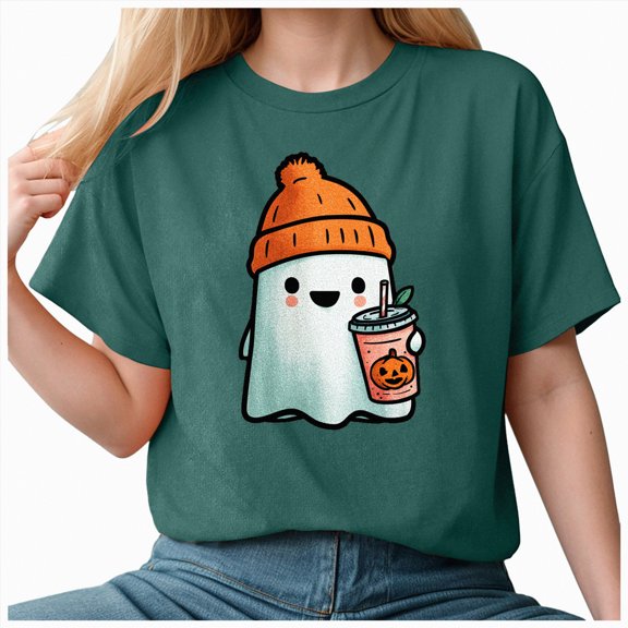 Godom Womens Funny Pumpkin Printed Shirts Halloween Short Sleeve Graphic Tees Fall T-Shirts Tops