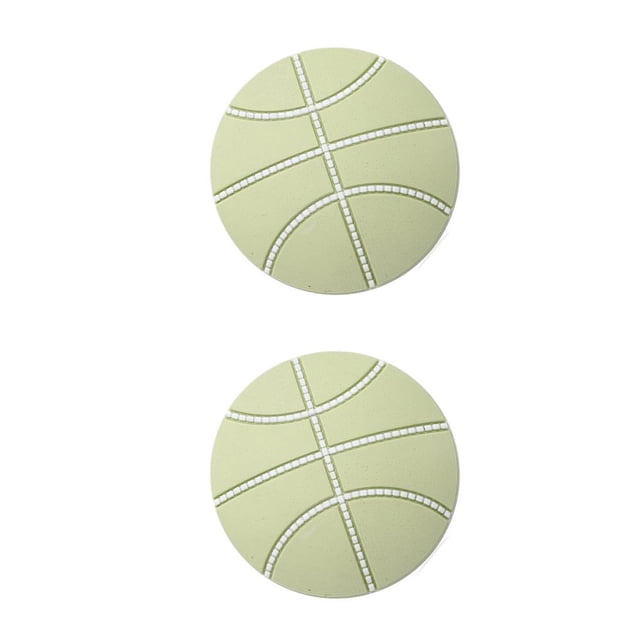Transemion 4pcs Mute Door Rear Wall Crash Waterproof Anti-Collision Crash Waterproof Anti-Collision Adhesive Pad Basketball Style 5cm green 2Set