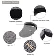 thumbnail image 4 of Beach Hat for Women Wide Brim Breathable Sun Protection Hat Visor, Black White, 4 of 5
