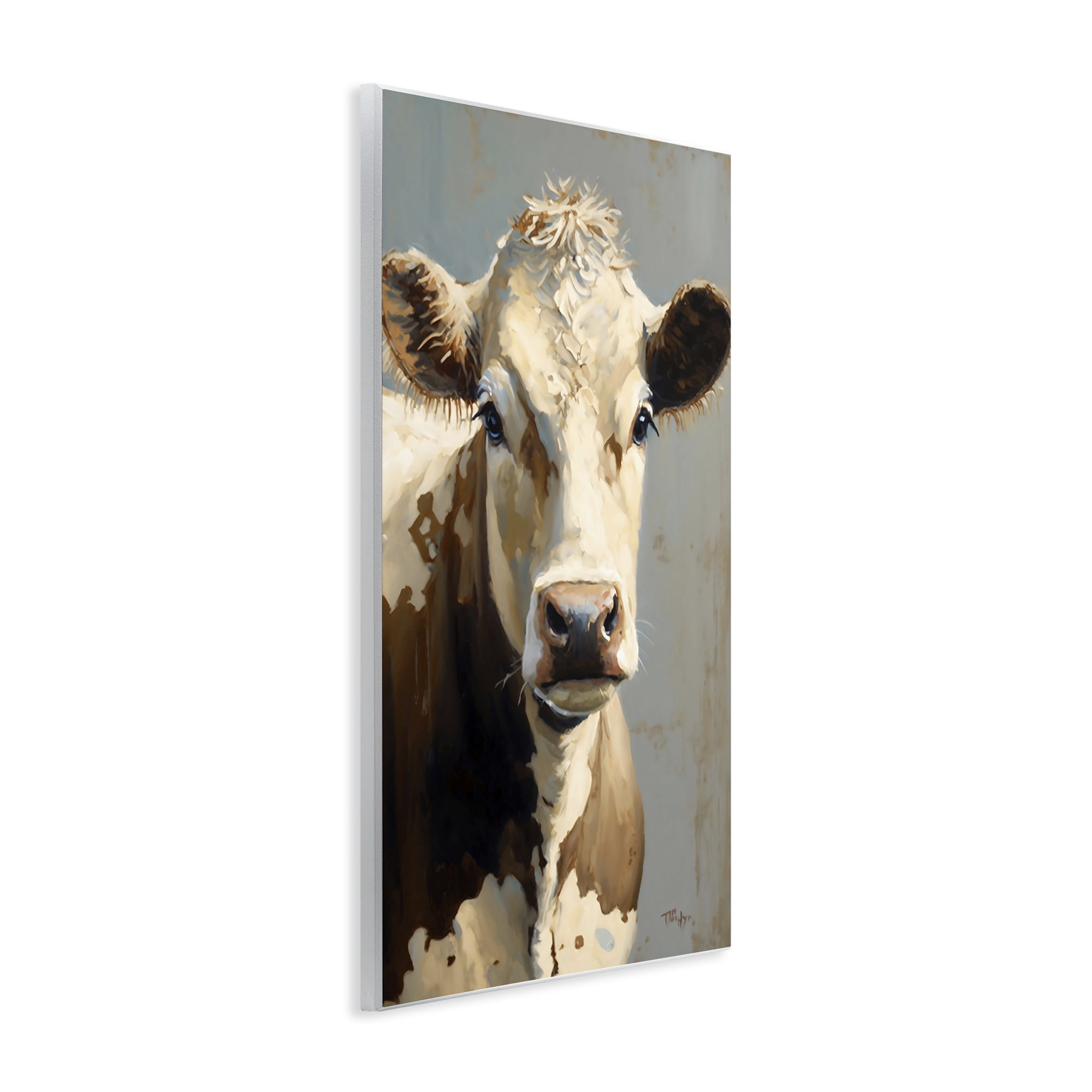Stupell Industries Farmhouse Cow with Gentle Gaze Wall Plaque Art, design by Creative Studio