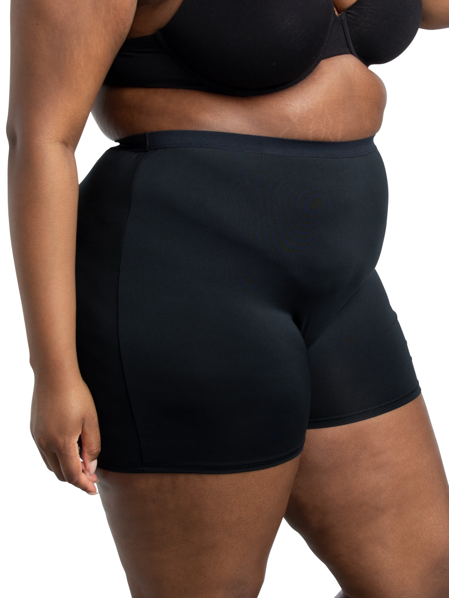 Fit for Me by Fruit of the Loom Women's Plus Size Microfiber Slip Short  Underwear, 4 Pack