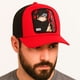 thumbnail image 5 of NARUTO Gorra trucker Itachi Uchiha roja y negra ajustable unisex visera curva, 5 of 5