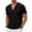 Black, variant on Deep V Neck Linen T Shirts for Men Summer Fashion Short Sleeve Tees Business Casual Loose Work Shirt Solid Color Breathable Gauze Shirts Dark Gray 3XL