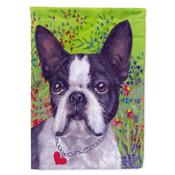 Carolines Treasures PPP3034GF Boston Terrier Jungle Flag Garden Size  Small multicolor