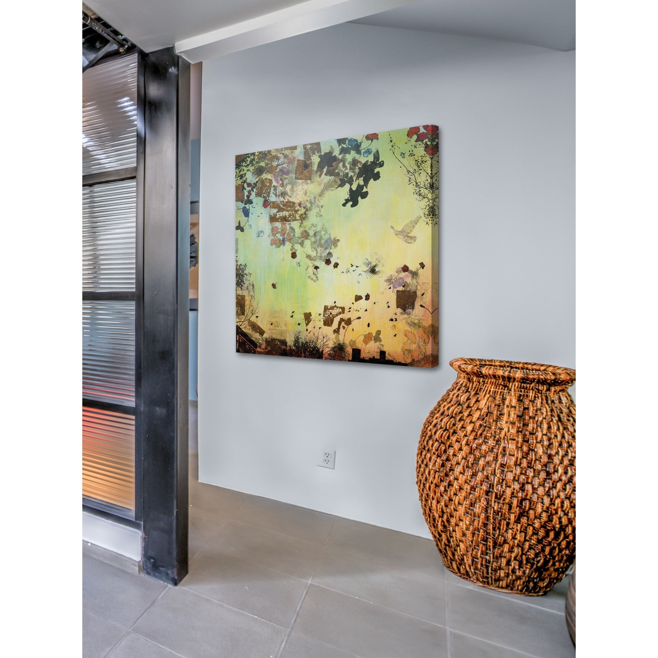 "Flight of the Birds" Painting Print on Wrapped Canvas