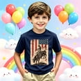 thumbnail image 2 of KHONTS Bull Riding Cowboy Patriotic T-Shirt for Boys Kids Short Sleeve Summer Tops,Size 2-13 Years Navy 130, 2 of 4