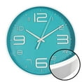 thumbnail image 1 of Hauz - Horloge Murale Ronde, Diamètre de 10 Pouces, Précision Quartz, Bleu, 1 of 2