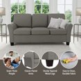 thumbnail image 6 of Hillsdale Furniture Lorena Upholstered Fabric Sofa in Gray Fabric, 6 of 17