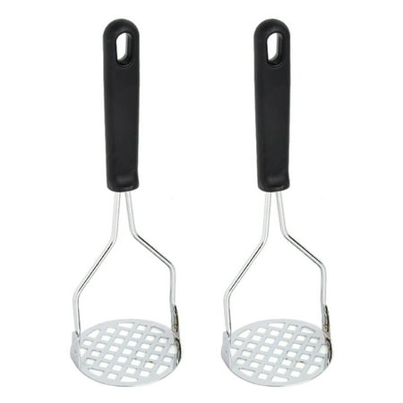 

2pcs Multifunction Stainless Steel Potato Masher Non Handle Fruit and Vegetable Ricer Food Crusher