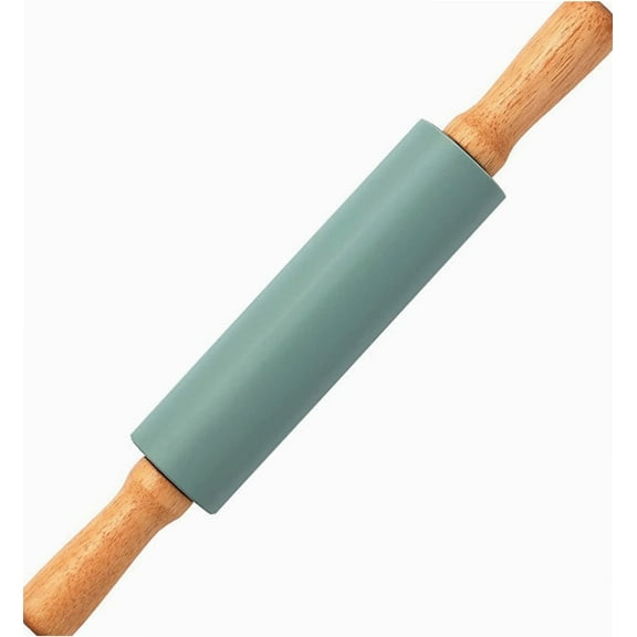 Silicone Rolling Pin for Baking Pizza making, Professional Dough Roller Rolling Pins for Baking Pizza, Clay, pasta, Cookies, Roller Pins Baking (Green)