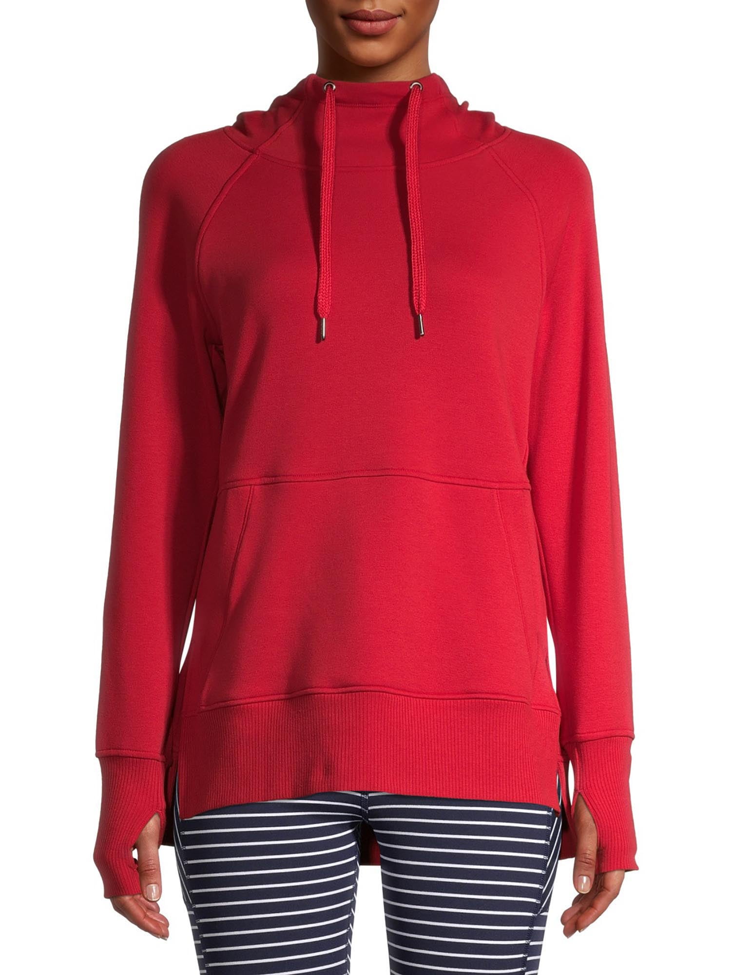 athletic works women's athleisure plush moletom com capuz