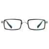 Elton John Pop Specs Reading Glasses - Black/Crystal Bullet 1.75, Rectangle Frame
