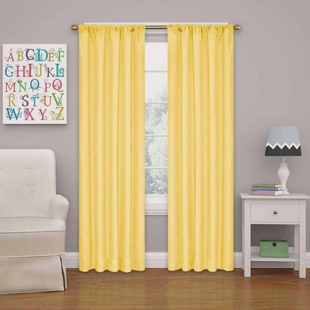 42"x84" Kendall Blackout Thermaback Curtain Panel Yellow - Eclipse My Scene