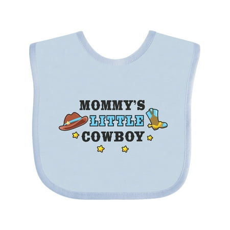 

Inktastic Mommys Little Cowboy with Cowboy Hat and Boots Gift Baby Boy Bib