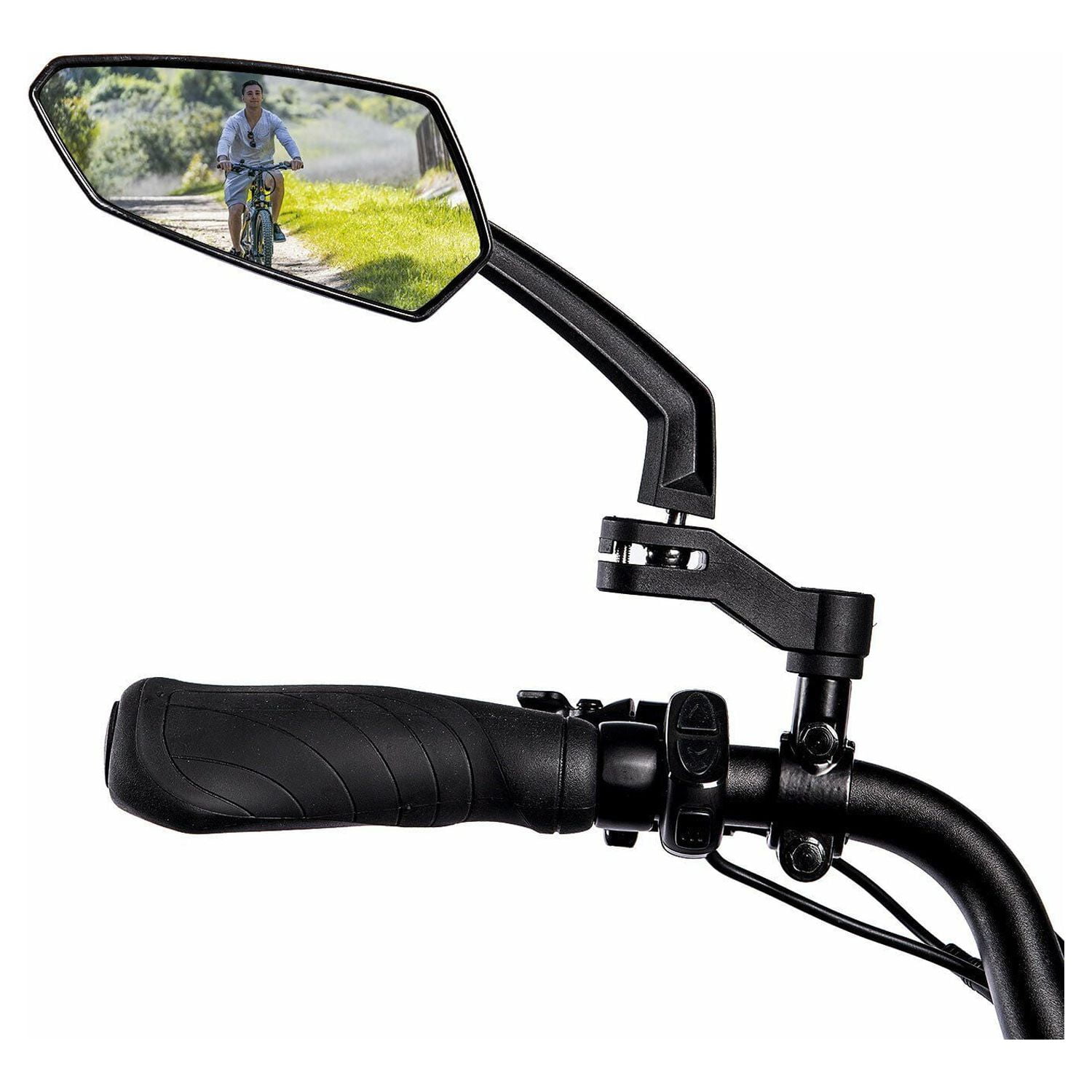 Deemount 1 Pair Bicycle Rear View Mirror Bike Cycling Wide Range Back Sight  Reflector Angle Adjustable Left Right Mirrors