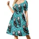 thumbnail image 1 of Fighting skeles Short-Sleeved Dress Women's dresses Prom gown Female clothing, 1 of 8