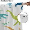 thumbnail image 6 of Kids Dinosaur Curtains Cartoon Dino Cute Funny Animal Children Toddler Nursery Curtain with Rod Pocket for Baby Boys Bedroom Decor Drapes Window Treatments 2 Panels Set 52x84in, 6 of 6