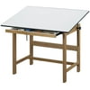 Alvin Solid Oak Drafting Table Natural Finish 36" x 48" x 37"