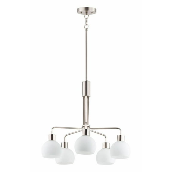 -5 Light Chandelier-26.75 inches Wide By 23 inches High-Satin Nickel Finish Bailey Street Home 93-Bel-4421405