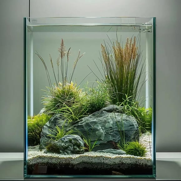 Vaso Vimvins para pecera, 19 litros, para peces betta, caracoles y camarones, con tapete
