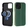 thumbnail image 2 of FKBRCL4U for iPhone 14 Plus Compatible with Magsafe Case Green and Blue Stripes Geometric Vertical Line Pattern for Girl Boy Full Body Magnetic Design Soft Silicone Protection, 2 of 7
