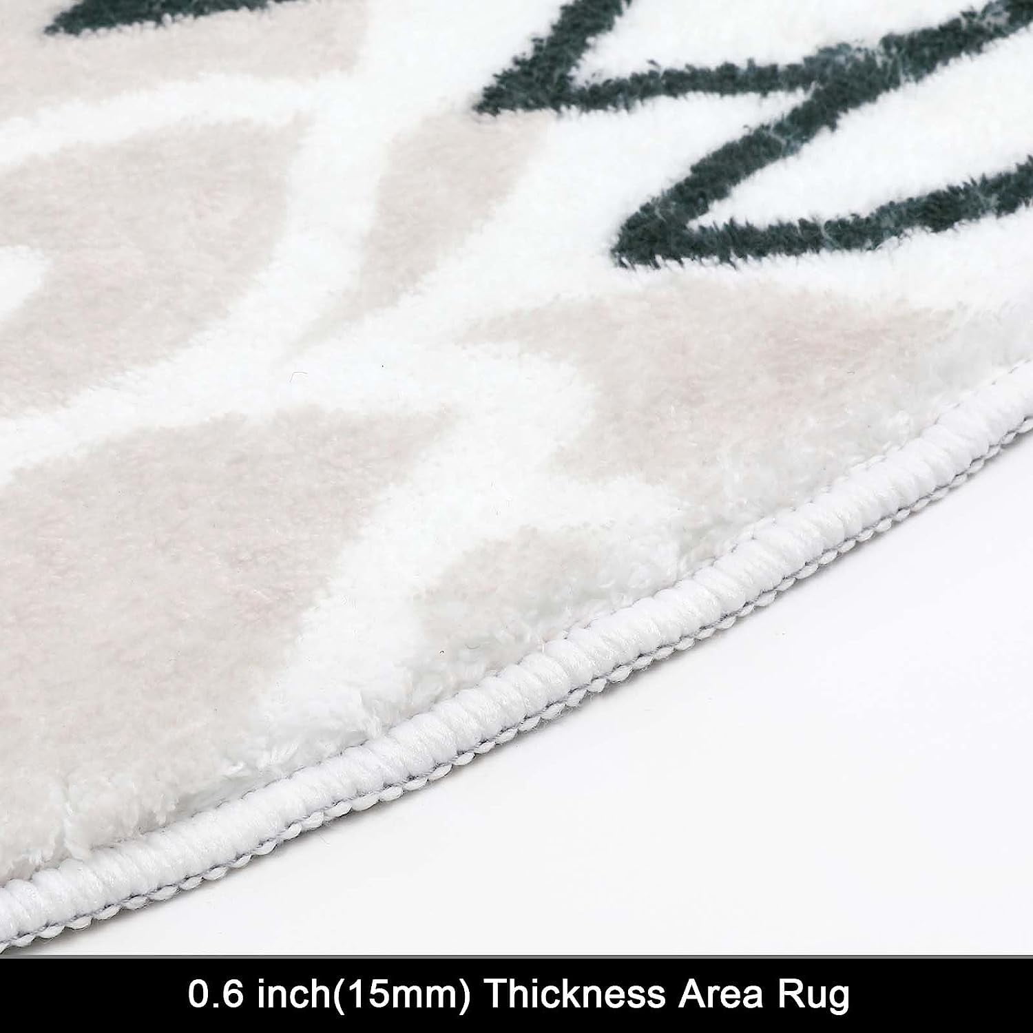 Findosom 4'x4'Round Area Rug,Non Slip Washable Round Rug Boho Area Rug for Living Room,Bedroom,Home Decor,Office,Dining Room,Gray