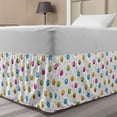 thumbnail image 1 of Emoji Bed Skirt, Round Faces in Different Colors with Various Expressions Crying in Love Bored Cool, Elastic Bedskirt Dust Ruffle Wrap Around for Bedding Decor, 4 Sizes, Multicolor, by Ambesonne, 1 of 2