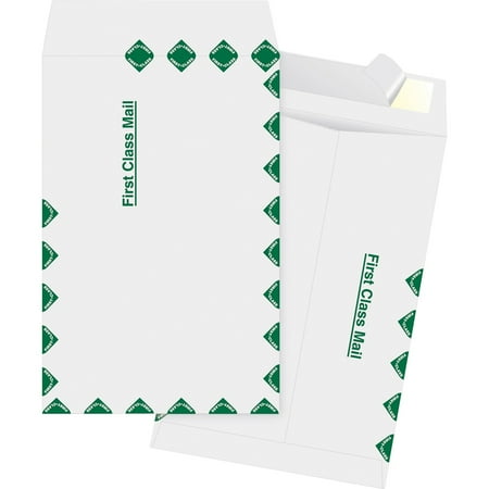 Columbian Tyvek First Class Business Source, BSN65857, DuPont Tyvek 1st Class Catalog Envelopes, 100 / Box, White ()