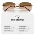 thumbnail image 3 of Ray-Ban RB3746 Rectangle Shaped Non-Polarized Sunglasses for Men & Women - Includes Official RAYBAN Eyewear Kit - Ideal Formal & Casual Wear Sunglasses - Clear Gradient Brown Lens, 3 of 7