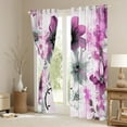 thumbnail image 3 of Erosebridal Watercolor Daisy Curtains Chic Flower Floral Blackout Curtains Women, Watercolor Oil Painting Curtains & Drapes Ombre Gradient Bedroom Curtains, Pink Window Treatments, 3 of 5
