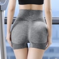thumbnail image 4 of Yanyanz Shorts for Women,Women'S Solid Color Fashionable Tight Casual Yoga Shorts Yoga Pants Women Workout Shorts Women Clearance Grey L, 4 of 5