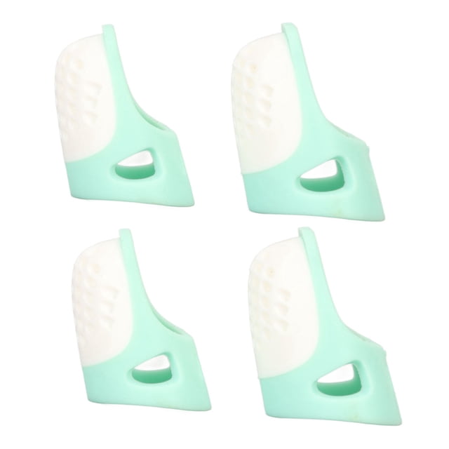 Protector de dedos para costura, 4 dedales de silicona, dedal de medio dedo, dedal de silicona, diseño exquisito