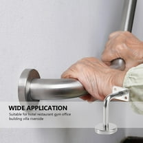 Mobestech 5Pcs Wall Handrail Brackets Silver Solid Stainless Steel Elegant Mounted