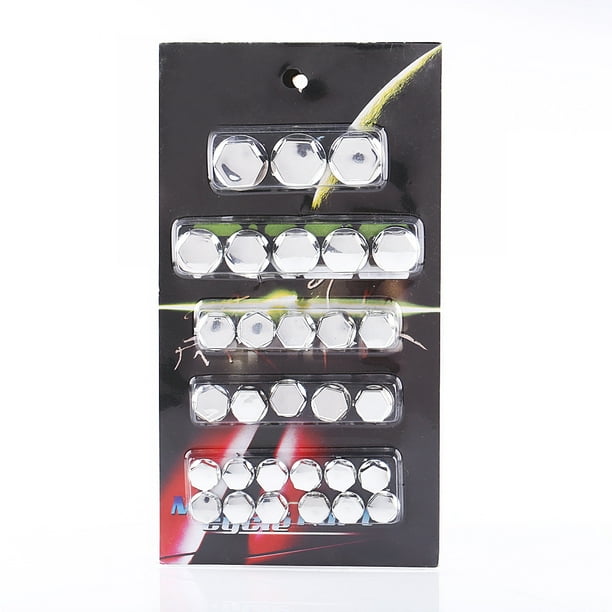30 piezas de tapas de tornillos y tuercas para motocicletas, decoración para Yamaha, Kawasaki y Honda, color plateado