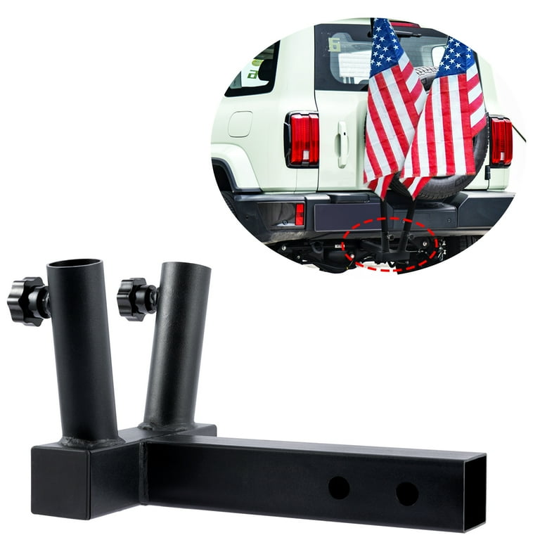 Upgrade Hitch Mount Flag Pole Holder Heavy Duty Universal