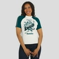 thumbnail image 4 of Women's WEAR by Erin Andrews White Philadelphia Eagles Sleeve Stripe Distressed Raglan T-Shirt, 4 of 6
