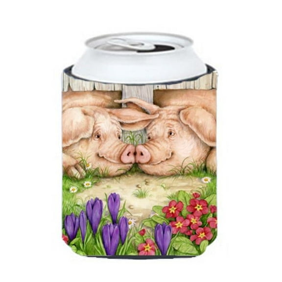 Pigs Nose to Nose by Debbie Cook Can or Bottle Hugger