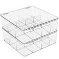 thumbnail image 3 of Sorbus Stackable Tea Bag Organizer with Hinged Lid, 12 Compartments, Plastic Tea Storage Holder for Kitchen, Set of 2, 3 of 9