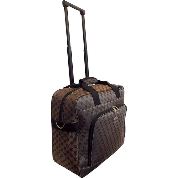 HiPack Multi-use Rolling Trolley Overnight Bag TSA Approved Carry On Dark Brown