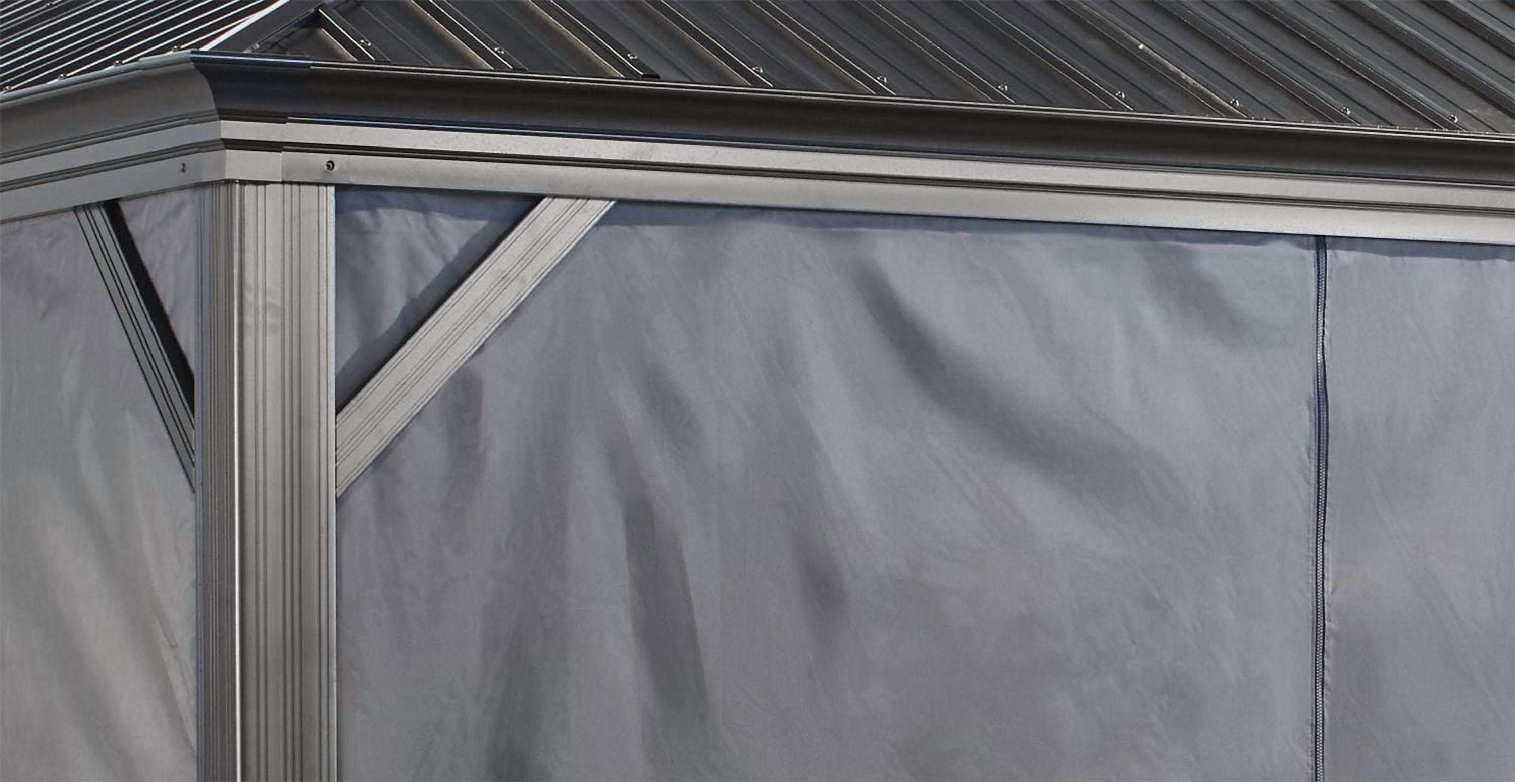 Sojag Grey Curtains for Monaco/Messina Gazebos, 12 x 20 ft., Outdoor Shades