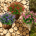 thumbnail image 2 of 10 Bundles Artificial Fake Flowers Outdoor UV Resistant Plastic Flowers Faux Hanging Greenery Shrubs Plants Arrangement Flowers for Backyard Window Box Porch Patio Garden Home Office Wedding Decor, 2 of 8