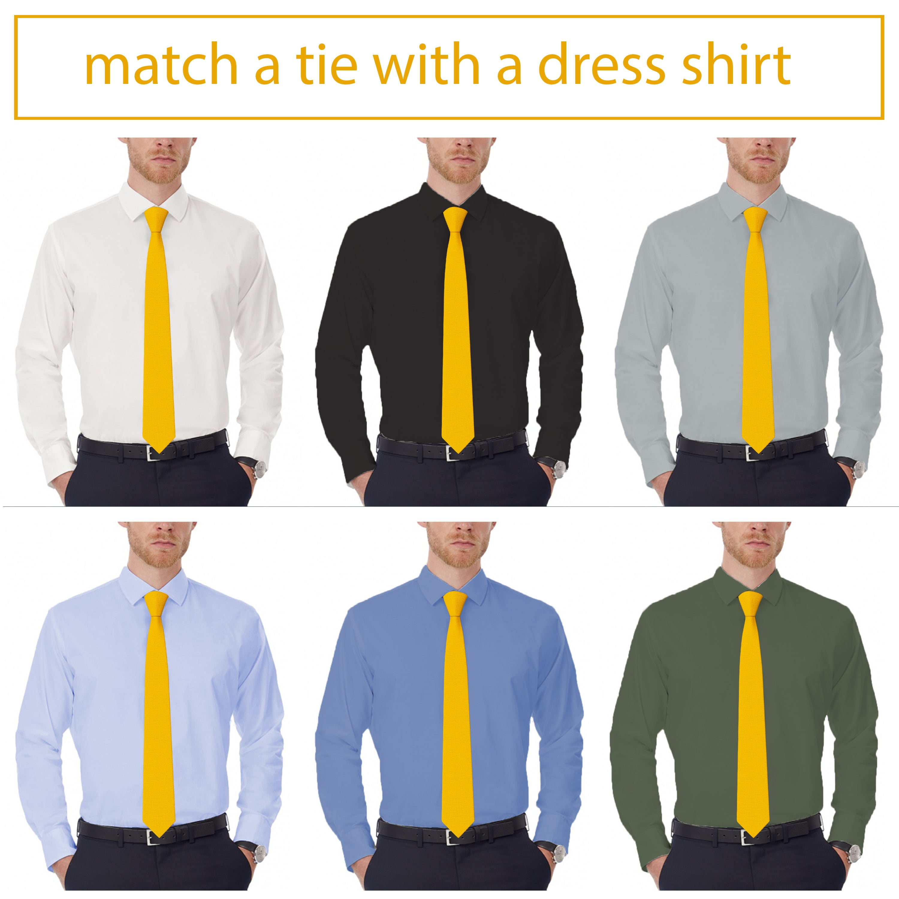 yellow slim tie