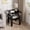 Black, variant on YWEN Glass Side Table 2-Tier Modern Glass Top Corner Table Living Room Square Side Table with Metal Leg for Living Room, Dining Room, Bedroom