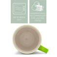 thumbnail image 4 of Elanze Designs 12 Ounce Two Toned Ombre Ceramic Tea Coffee Cup Mug Green Black Born To Dilly Dally Duck, 4 of 4