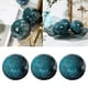 thumbnail image 2 of Juego de 3 esferas decorativas de cristal espejado de 10 cm / 4 pulgadas de diámetro - Juego de esferas para el hogar Azul, 2 of 2
