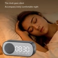 thumbnail image 4 of Reloj de superficie de espejo con altavoz multifuncional compatible con Bluetooth (negro) Likrtyny Libre de BPA, 4 of 4