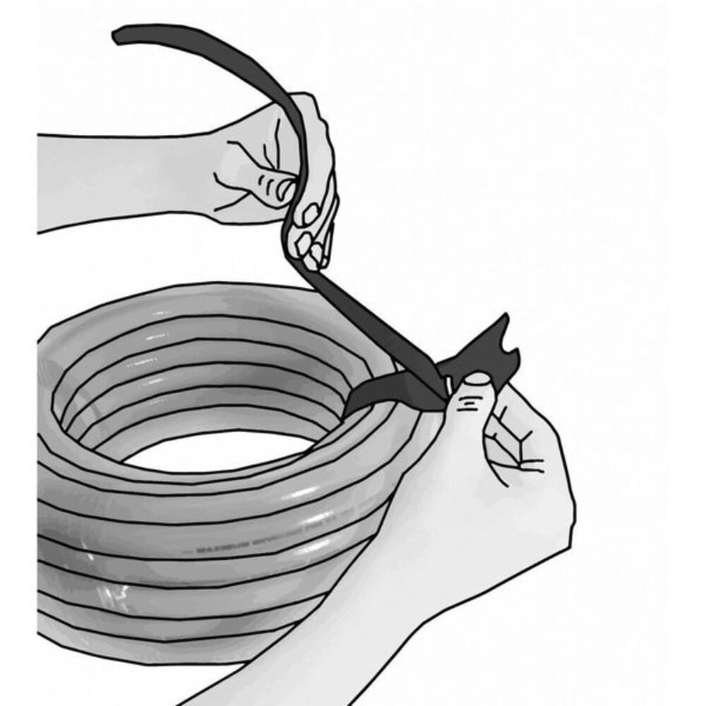 Hook and Loop Strap, No Adhesive, 8 in, 0.75 in W, Green, 45 PK 176043