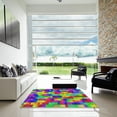 thumbnail image 7 of Ahgly Company Machine Washable Indoor Rectangle Transitional Medium Violet Red Pink Area Rugs, 5' x 8', 7 of 7